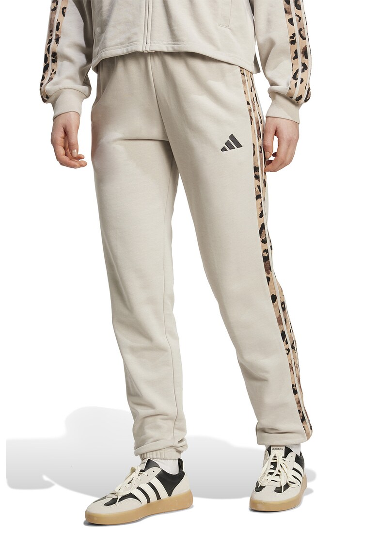 Pantaloni de trening din amestec de bumbac cu logo
