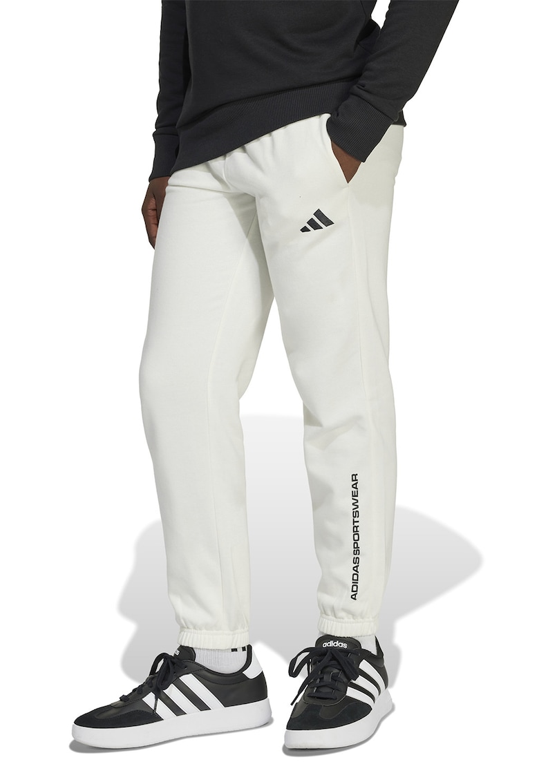 Pantaloni de trening cu logo si snur