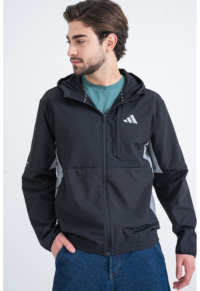 Jacheta cu gluga si buzunare cu fermoar