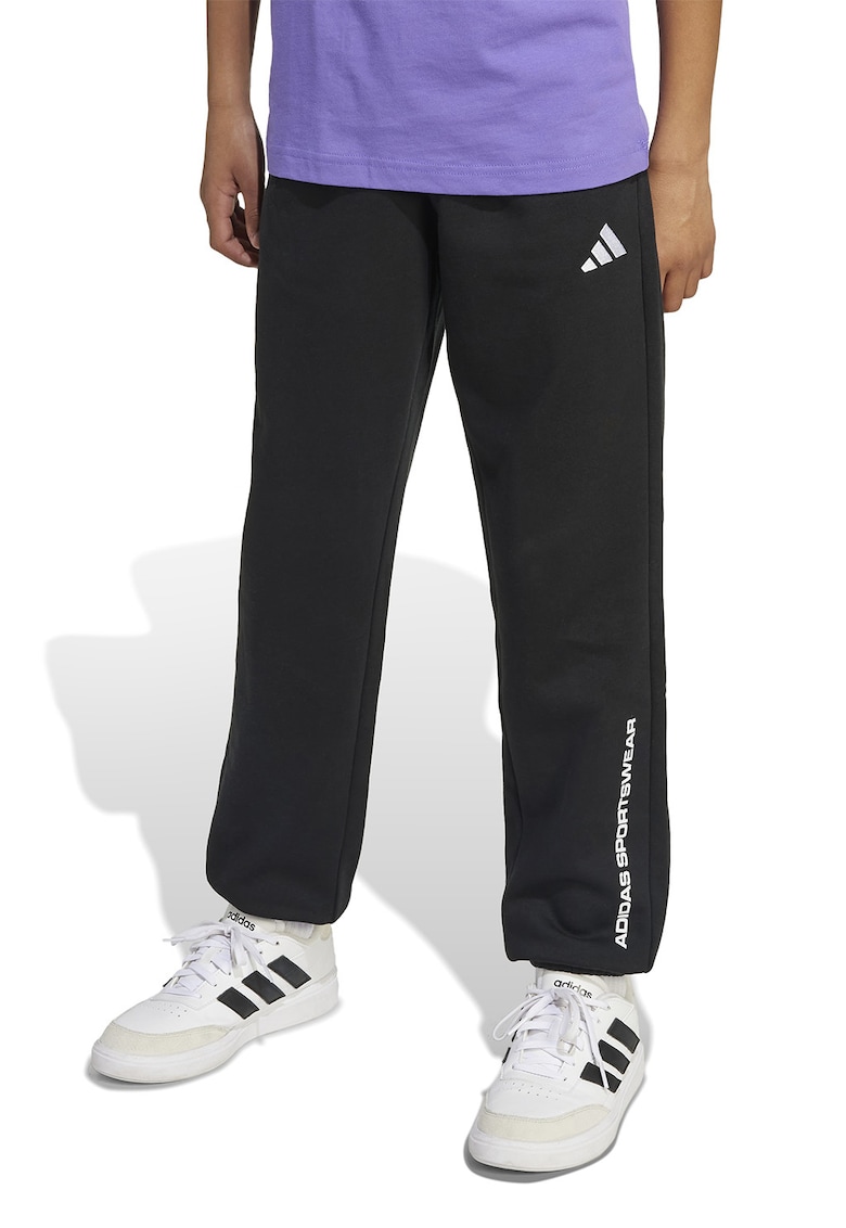 Pantaloni de trening cu logo si snur