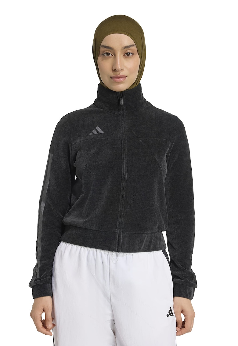 Bluza de trening cu fermoar si imprimeu logo