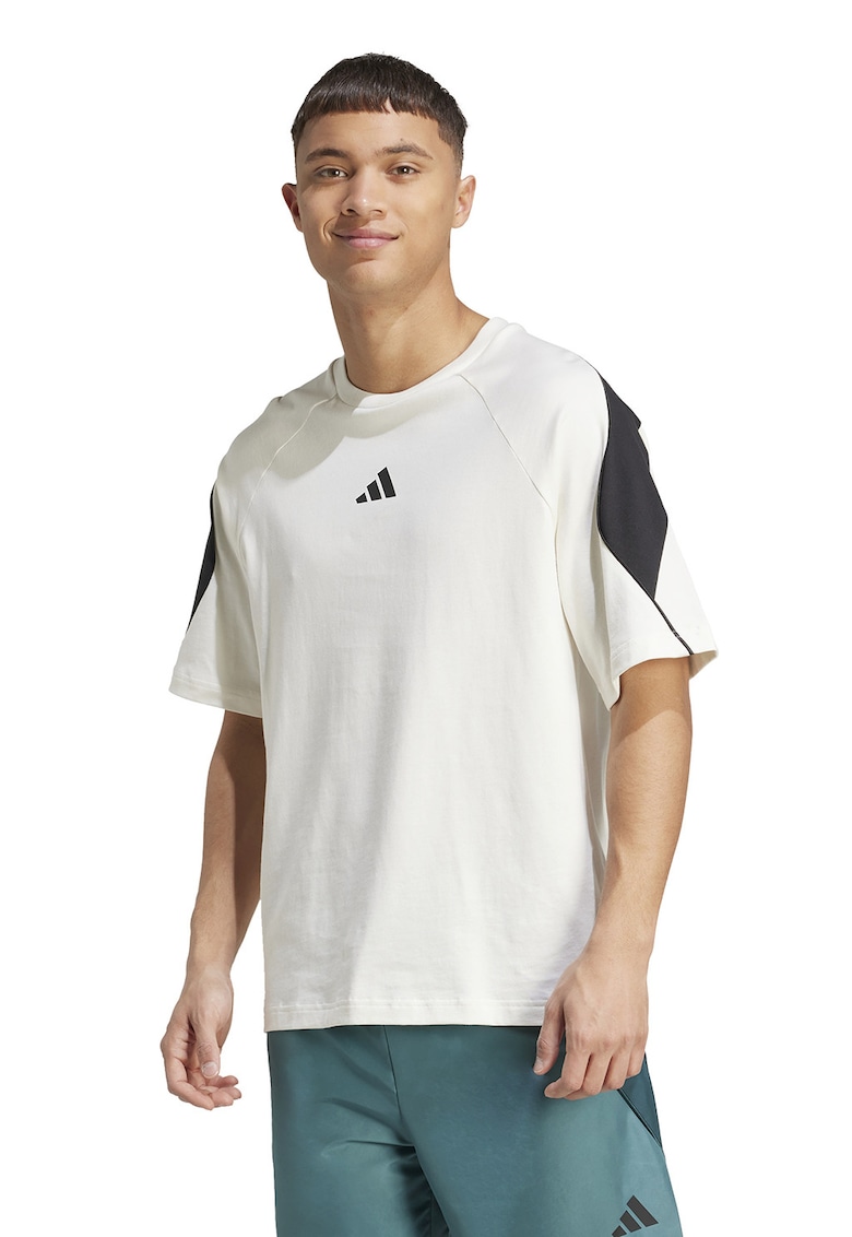 Tricou cu maneci raglan Stadium - Alb/Negru