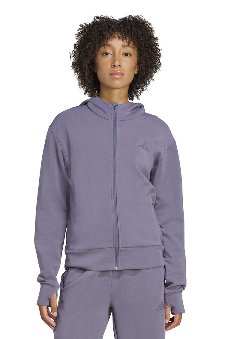 Bluza cu fermoar si buzunare laterale pentru antrenament