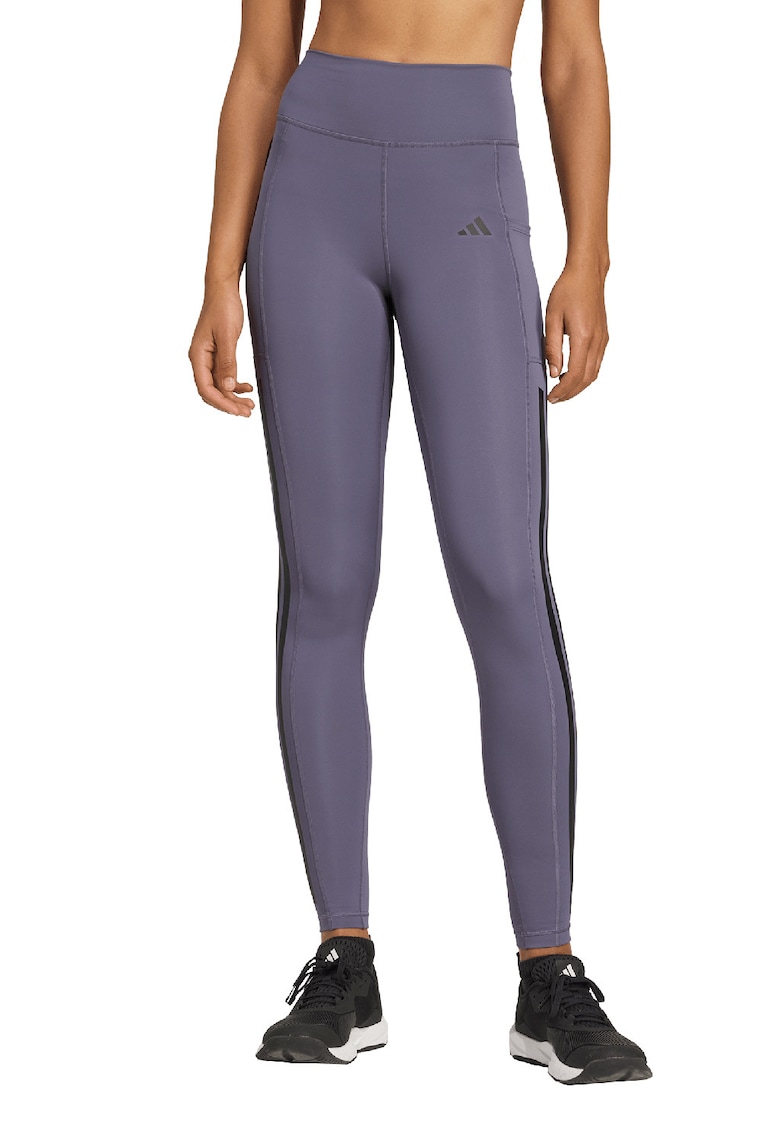 Colanti cu talie inalta - pentru fitness - Negru/Lila pal