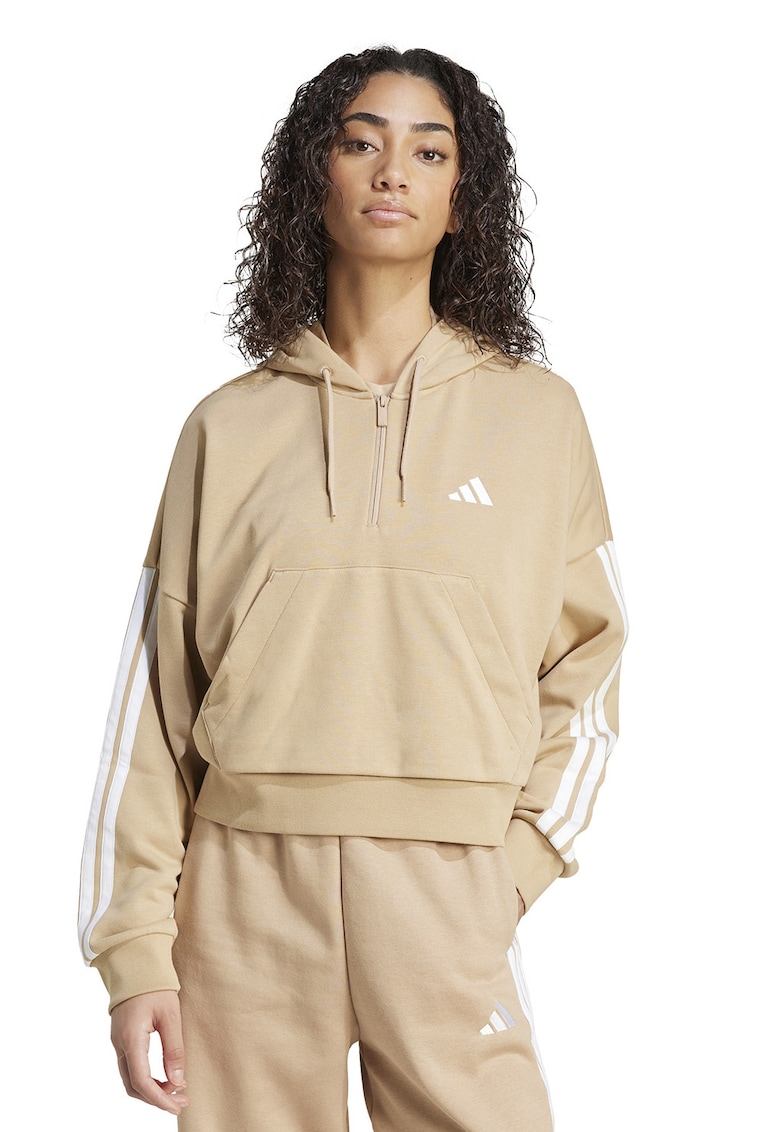 Hanorac slim fit cu fenta scurta cu fermoar