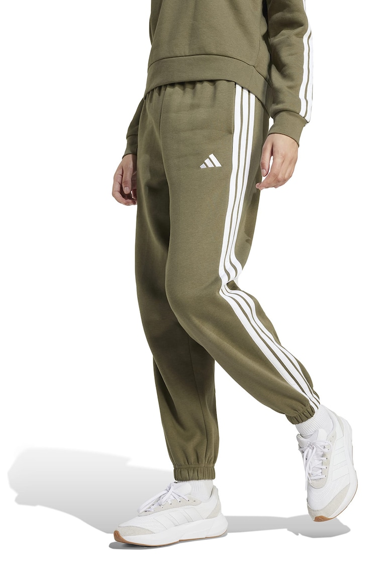 Pantaloni de trening cu talie inalta si snur de ajustare in talie