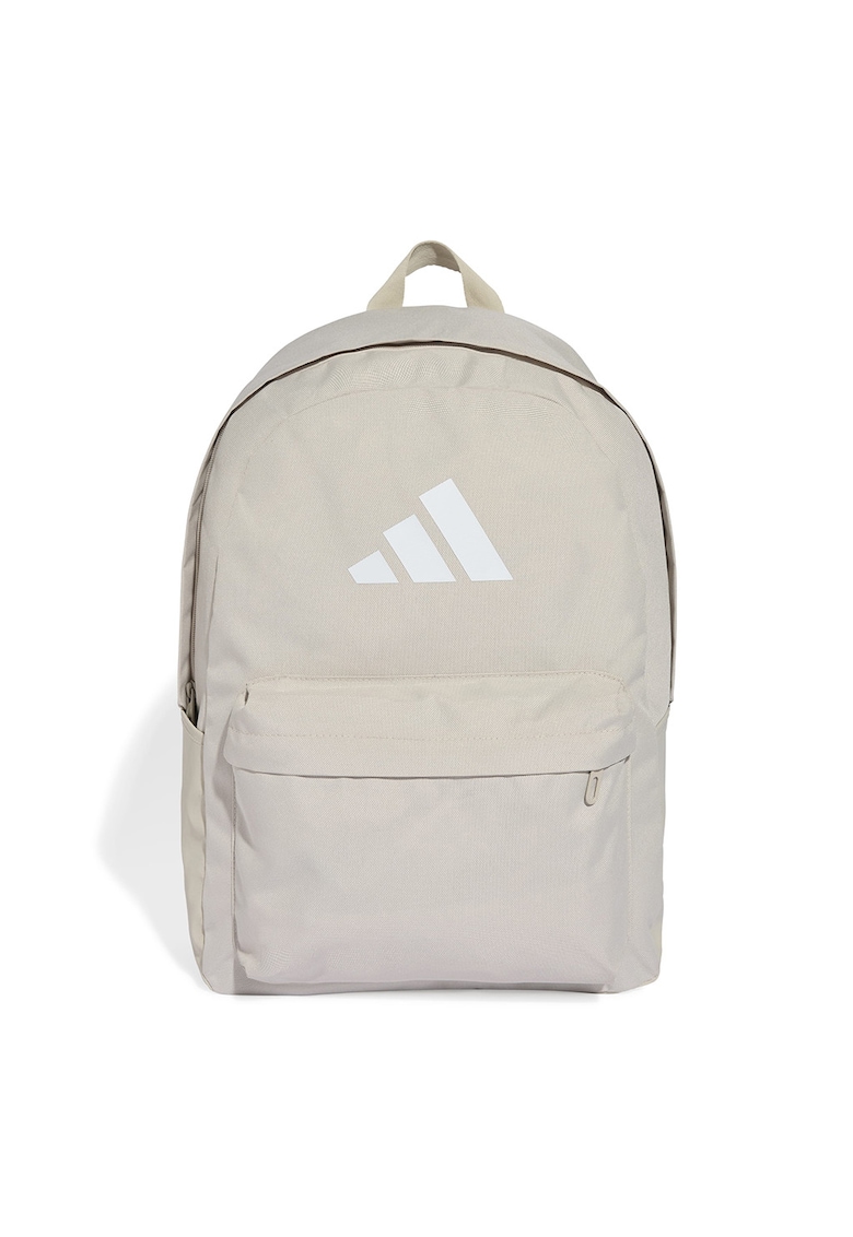 Rucsac unisex din material textil Classic Bars - 27.5 L - Alb/Bej deschis