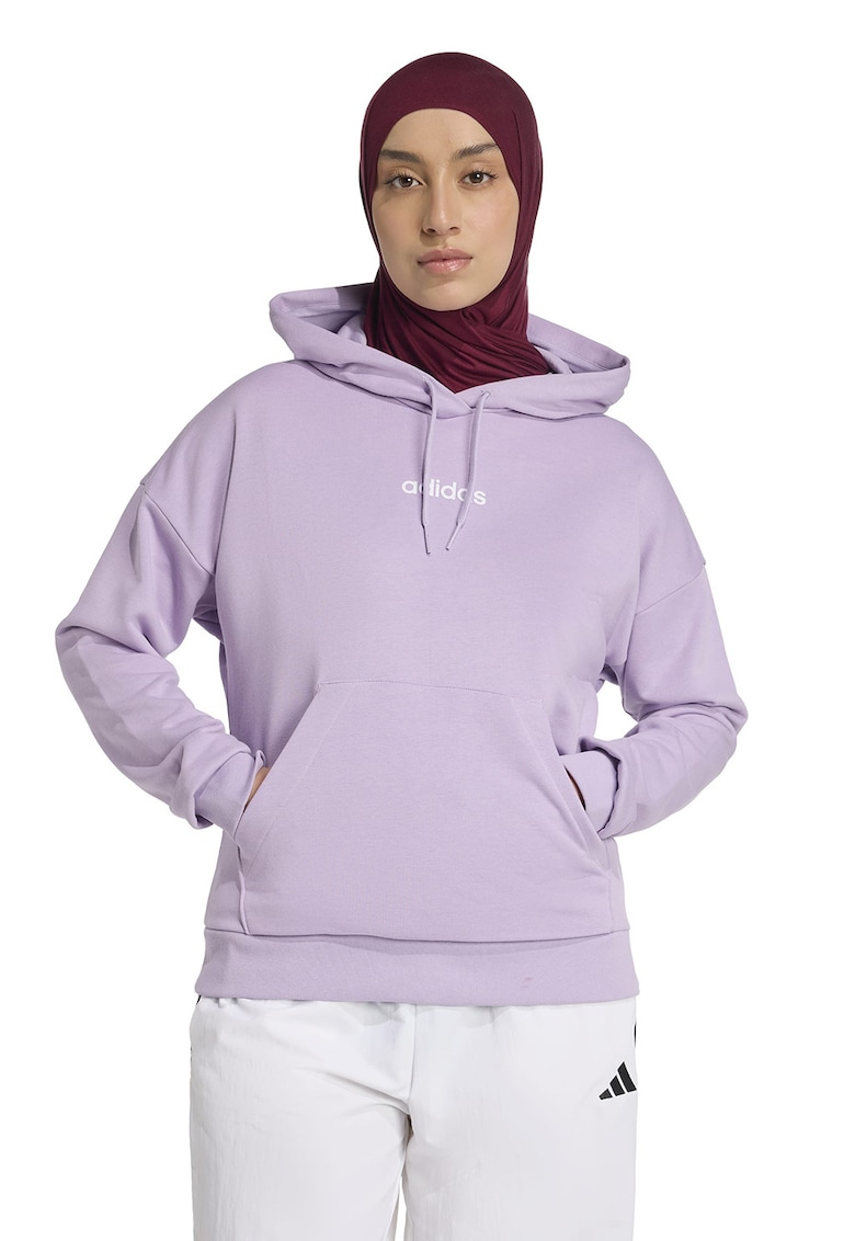 Hanorac regular fit cu logo - Alb/Lila