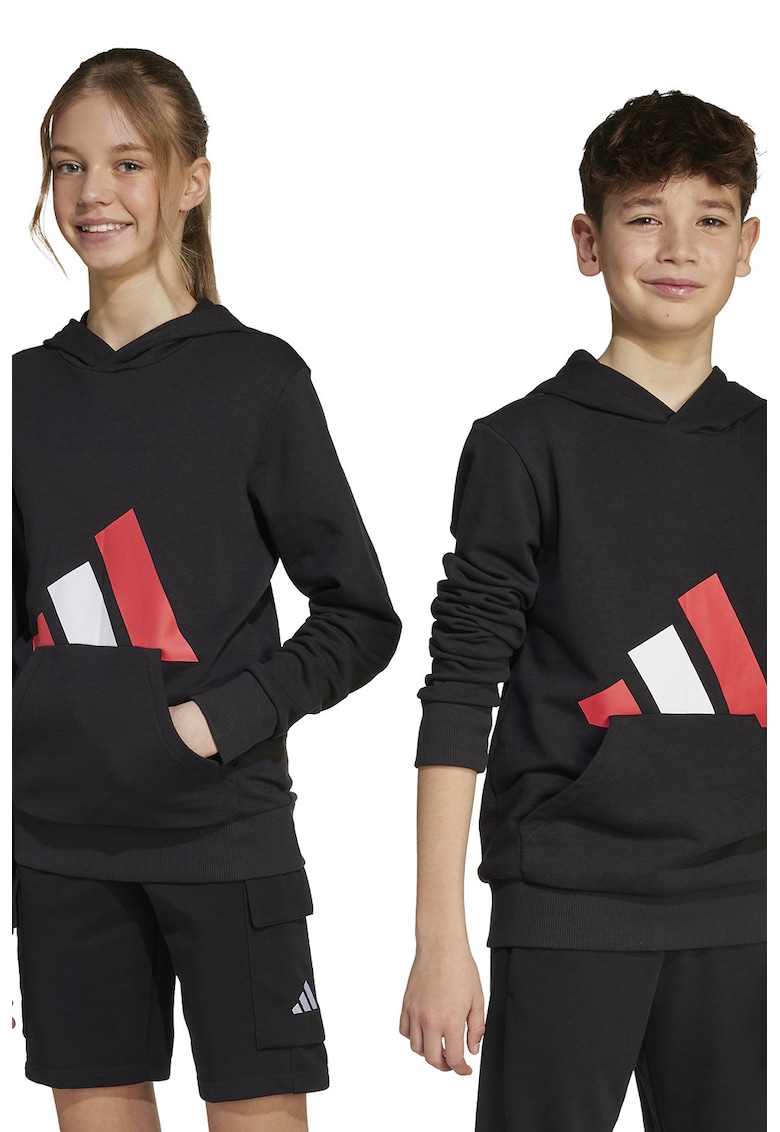 Hanorac cu imprimeu logo - Rosu/Alb/Negru