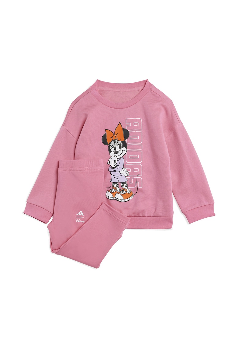 Trening din amestec de bumbac cu logo si imprimeu Minnie Mouse