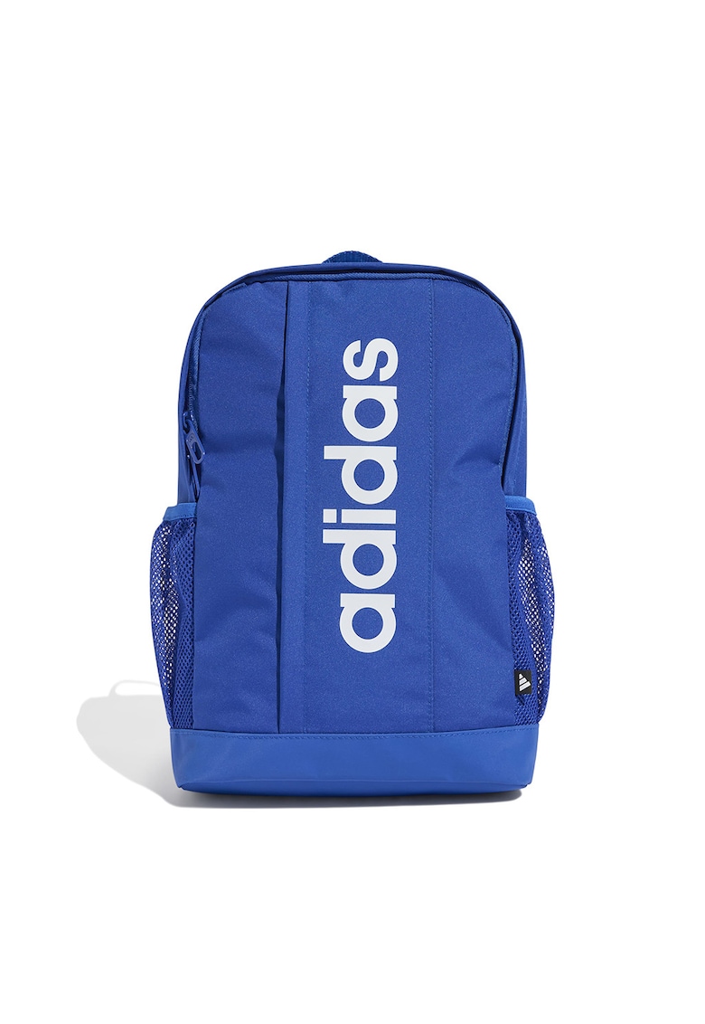 Rucsac cu logo si buzunare din plasa - Albastru royal/Alb optic