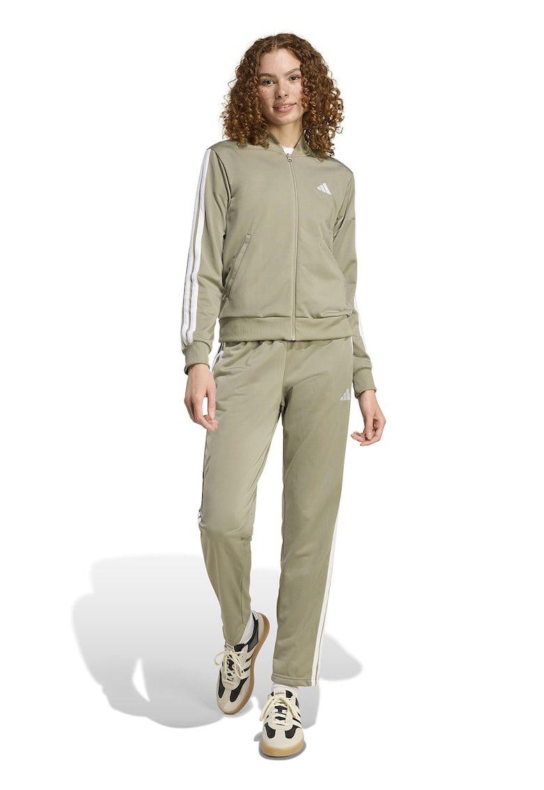 Trening cu logo si fermoar W ESS 3S TS - Alb/Kaki