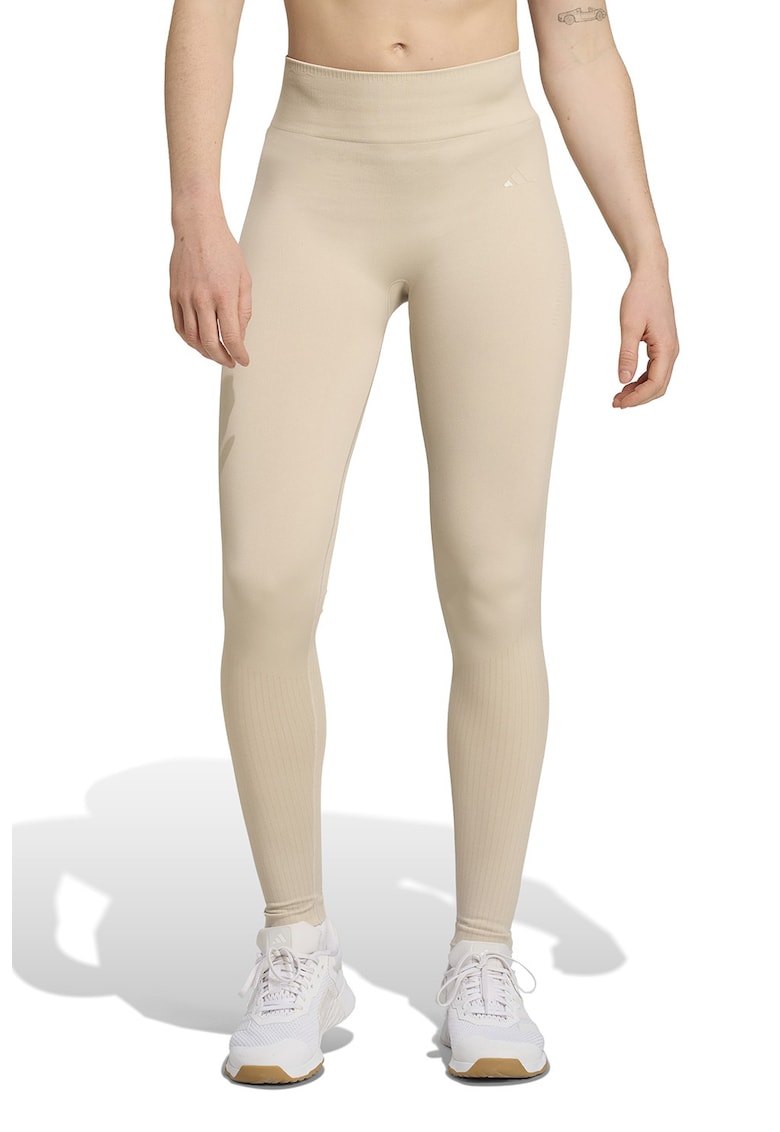 Colanti cu talie inalta pentru fitness - Crem