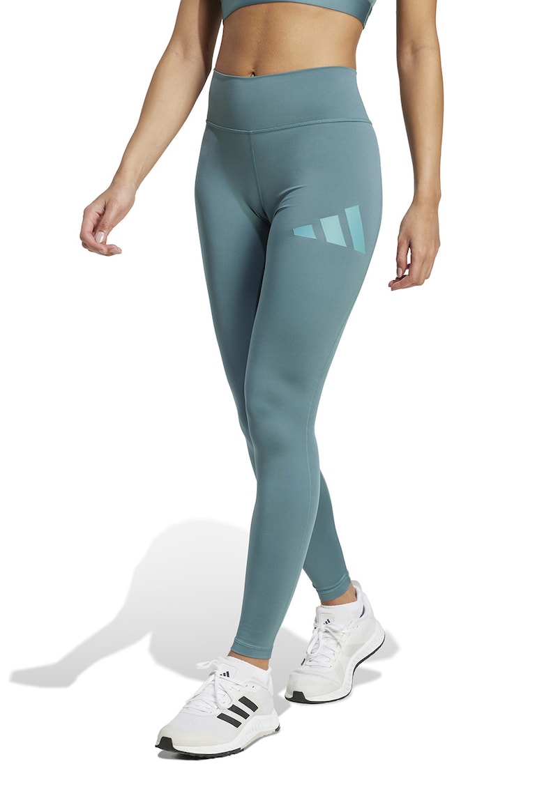 Colanti cu talie inalta si imprimeu logo pentru fitness