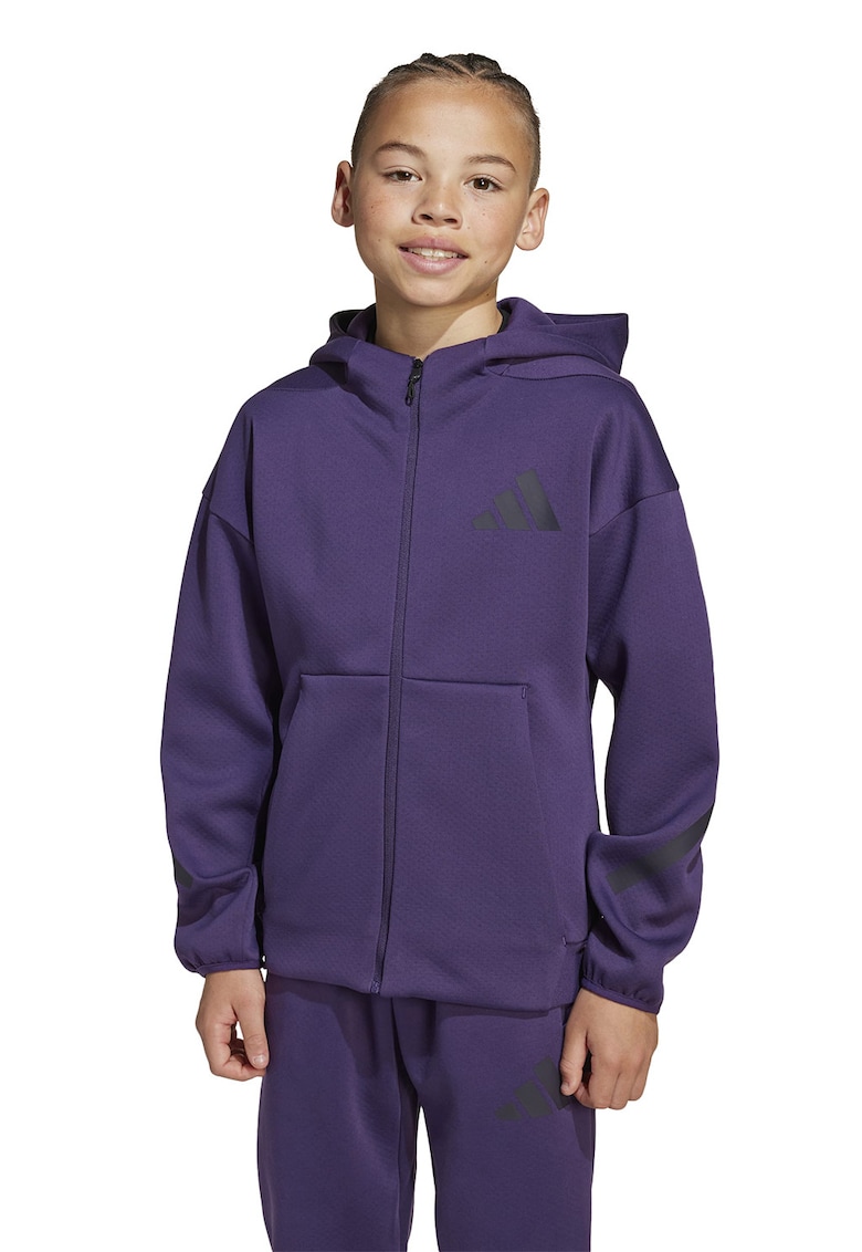 Hanorac cu fermoar Z.N.E. - Violet aubergine