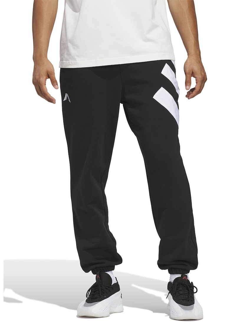 Pantaloni pentru baschet cu logo - Alb/Negru