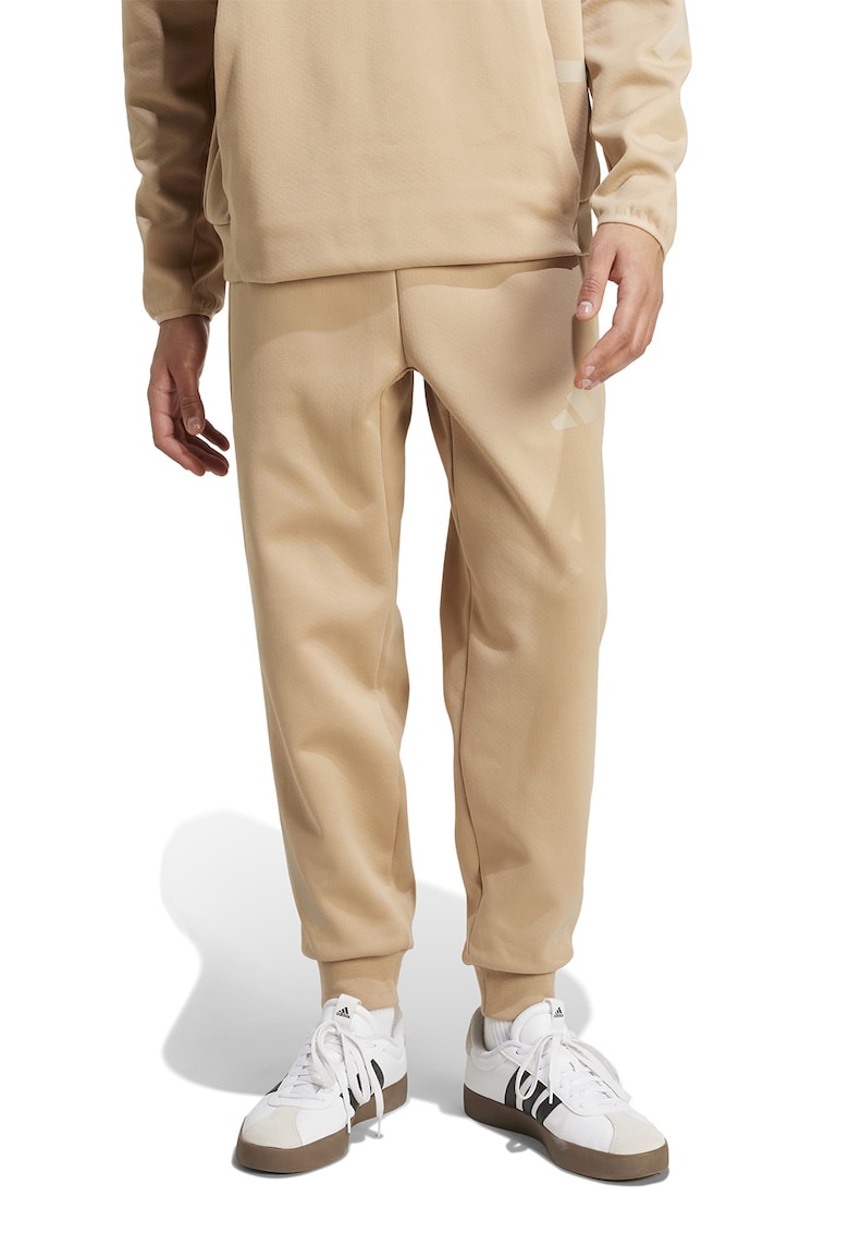 Pantaloni de trening relaxed fit cu snur Z.N.E. - Maro camel