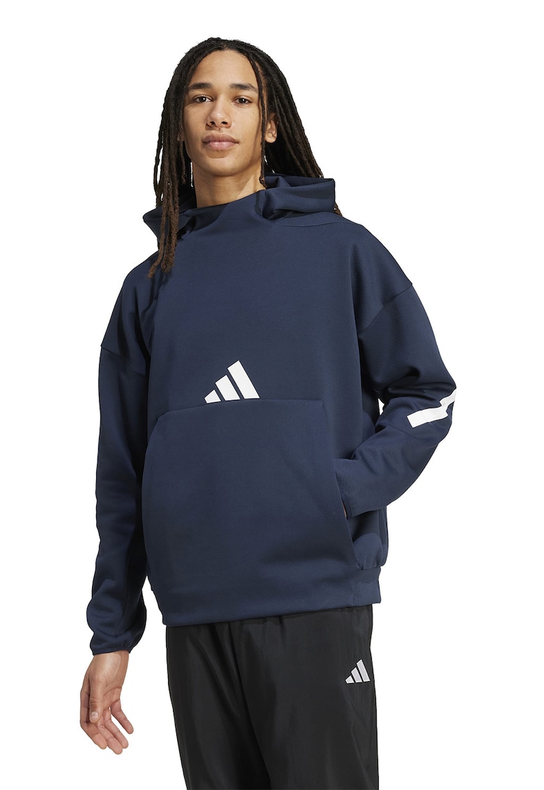 Hanorac cu buzunar kangaroo Z.N.E. - Alb/Bleumarin