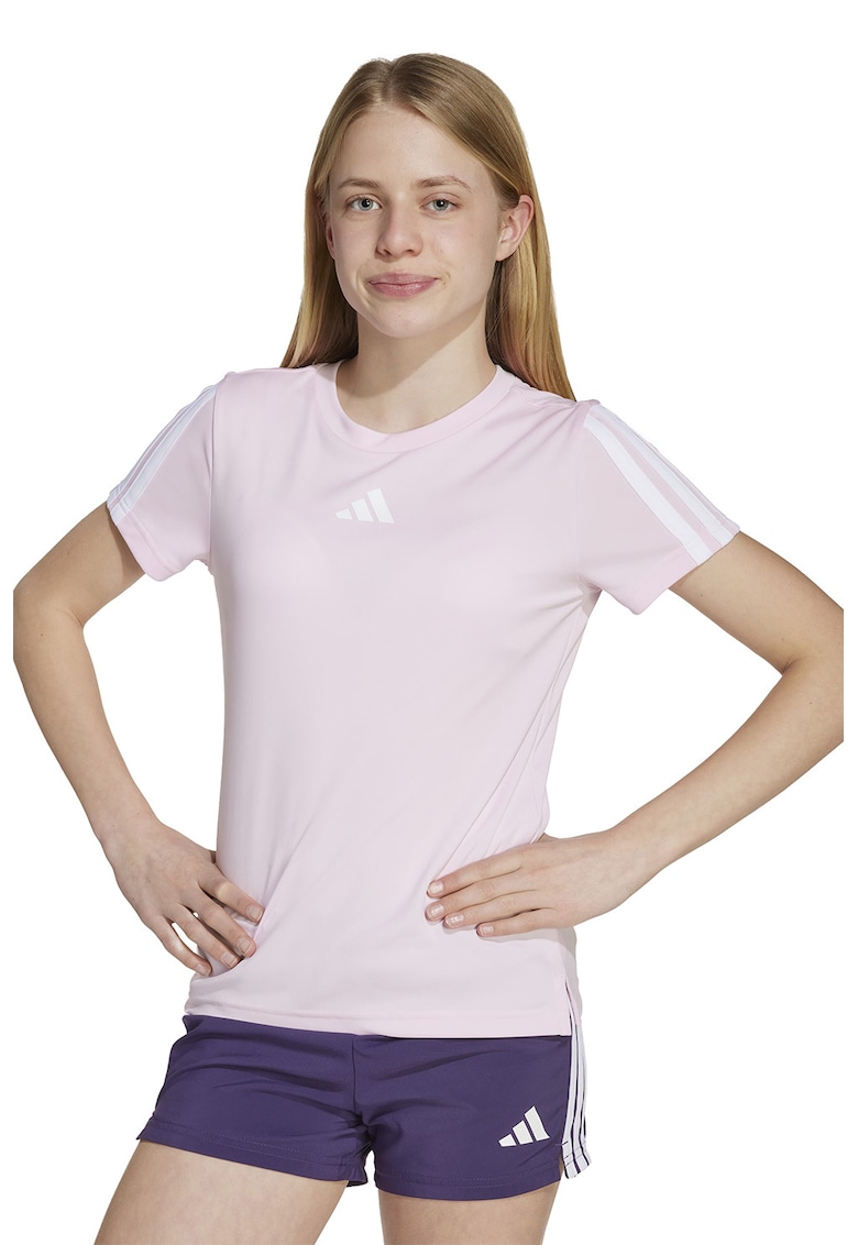 Tricou slim fit Essentials - Alb/Roz pal