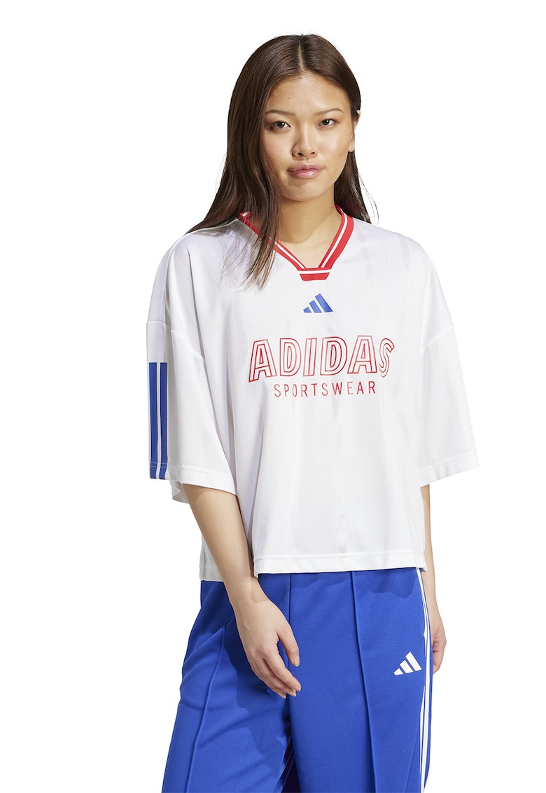 Tricou supradimensionat cu decolteu in V