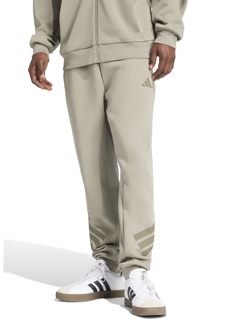 Pantaloni de trening din amestec de bumbac cu logo