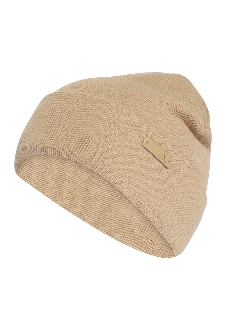 Caciula tricotata unisex cu logo metalic