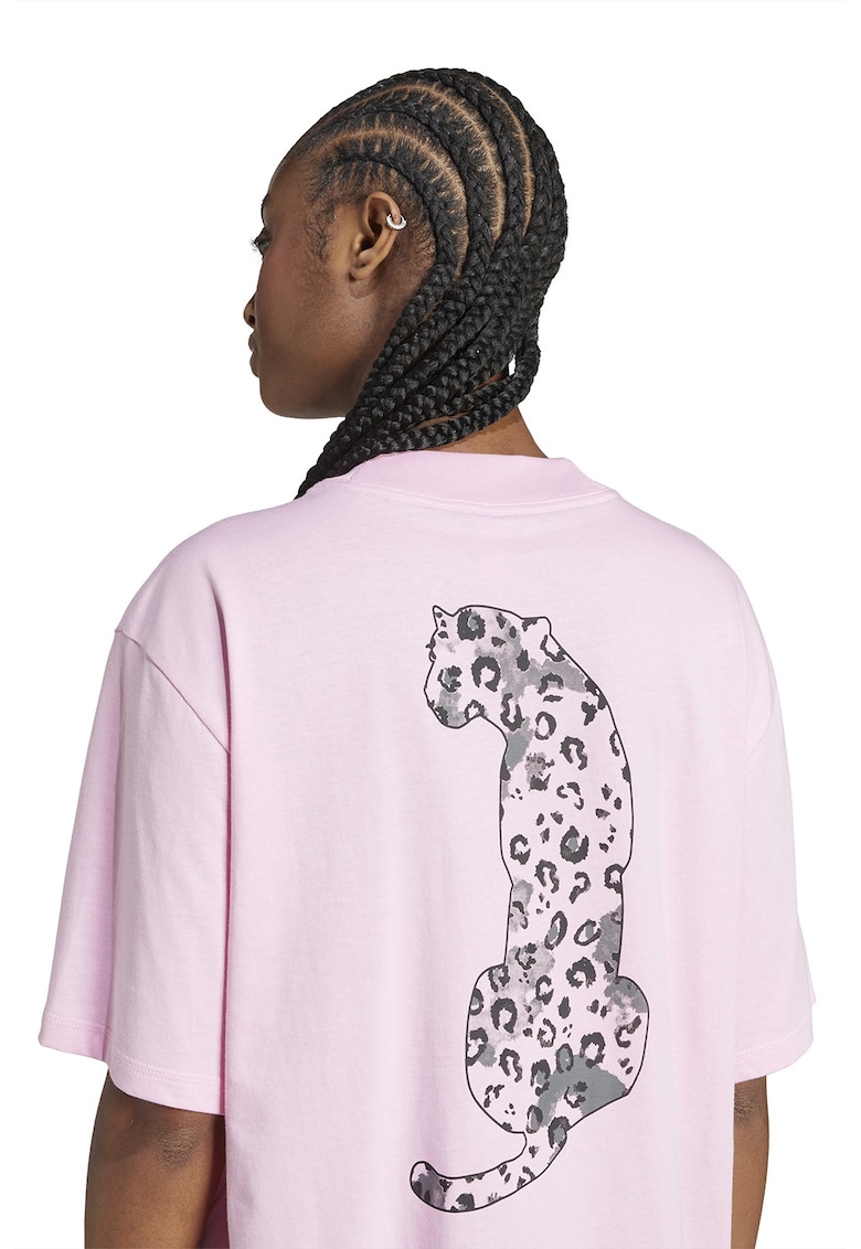 Tricou cu imprimeu grafic - Roz pastel