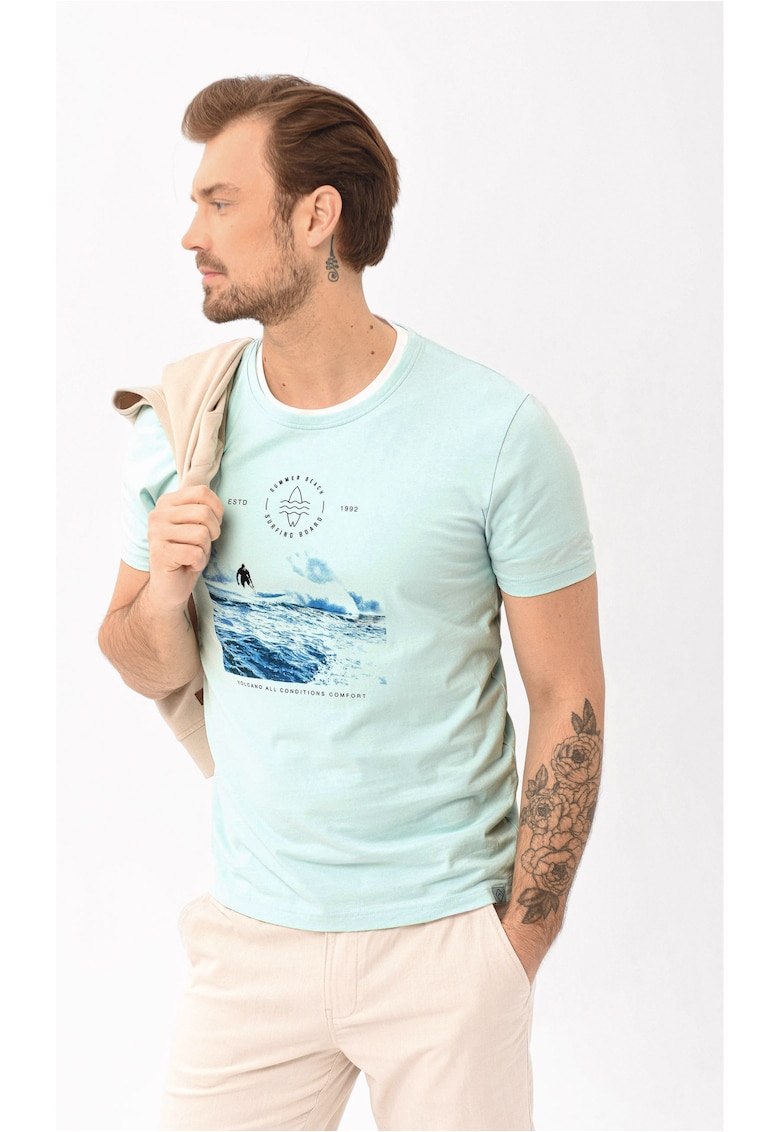 Tricou T-Board pentru barbati menta - surfing
