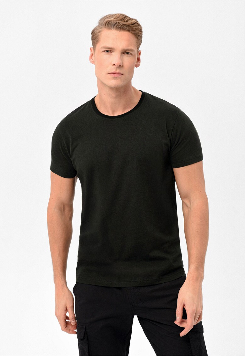 Tricou T-Cas pentru barbati - verde inchis