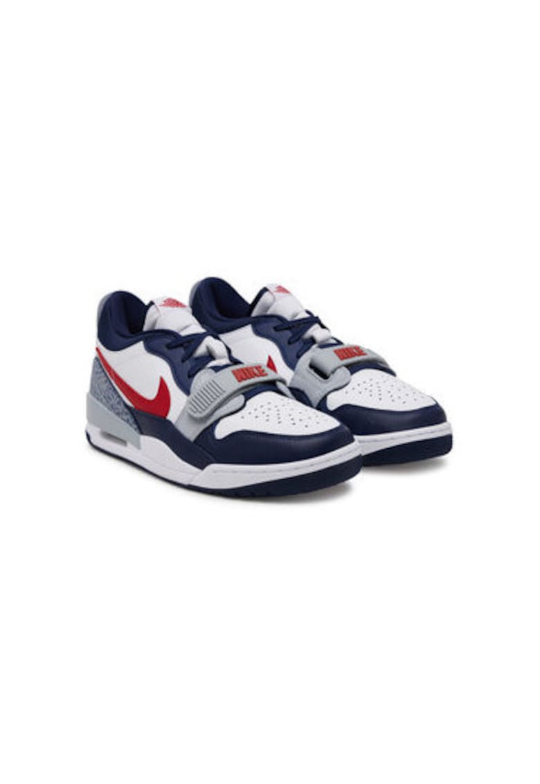 Pantofi sport barbati - CD7069 - Piele naturala - 45.5 EU - Alb/Bleumarin - Alb/Bleumarin