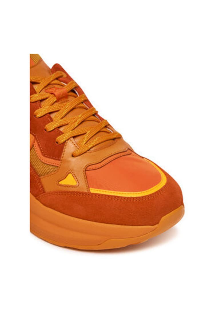 Pantofi sport barbati - 12522505 -  Piele naturala - Portocaliu