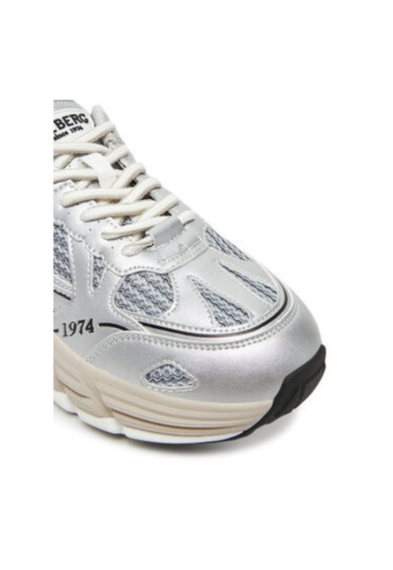Pantofi sport barbati - IU17060O IU1706 - Piele naturala - Argintiu