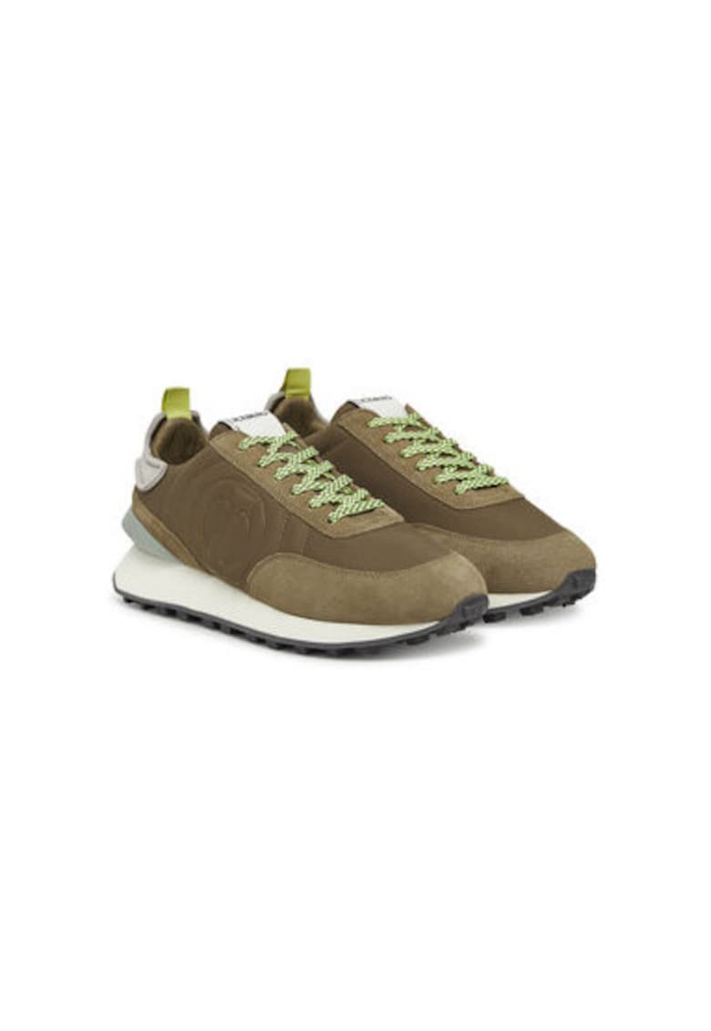 Pantofi sport barbati - IU17280H IU1728 - Piele naturala - Kaki