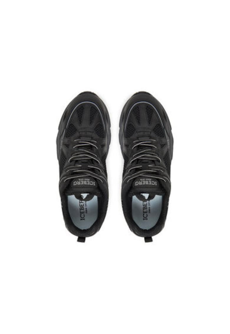 Pantofi sport barbati - IU17060M IU1706 - Piele naturala - Negru