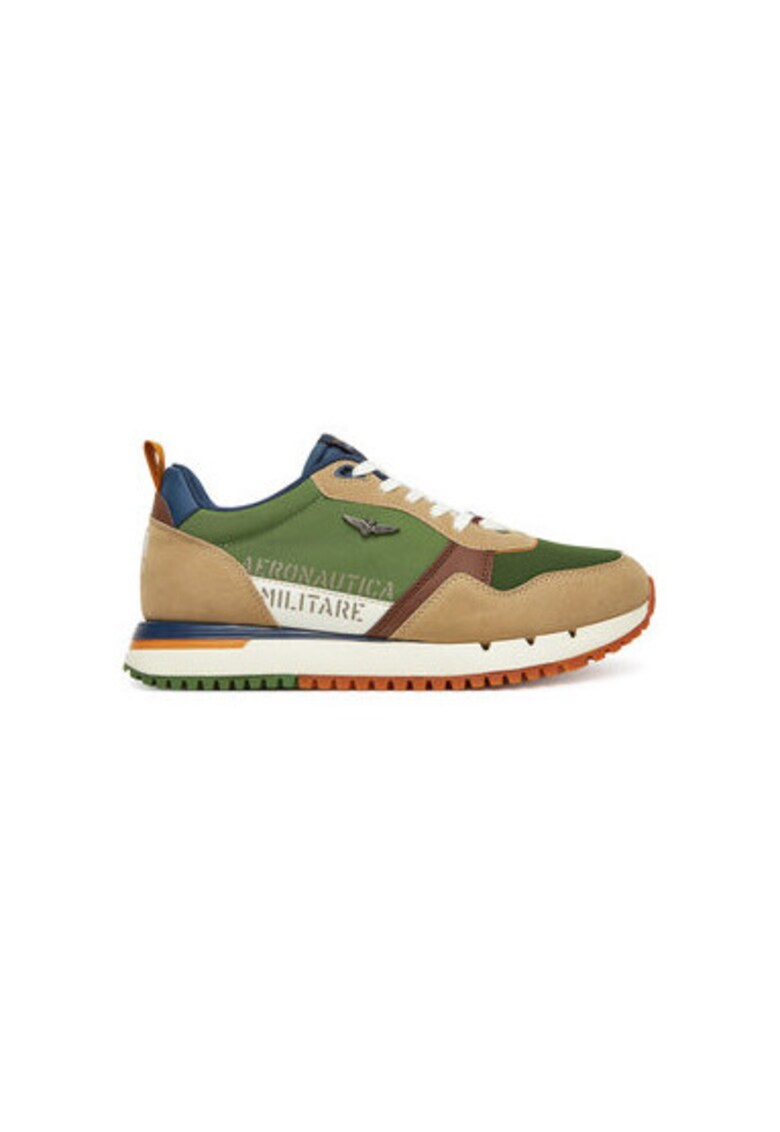 Pantofi sport barbati - 251SC283CT3544 - Piele naturala - Verde - Verde