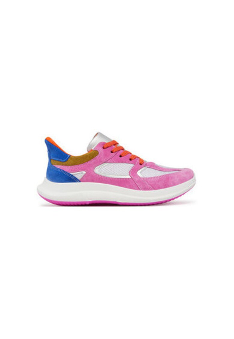 Pantofi sport dama - 12-14204-16 - Piele naturala - 37 EU - Alb/Roz - Alb/Roz