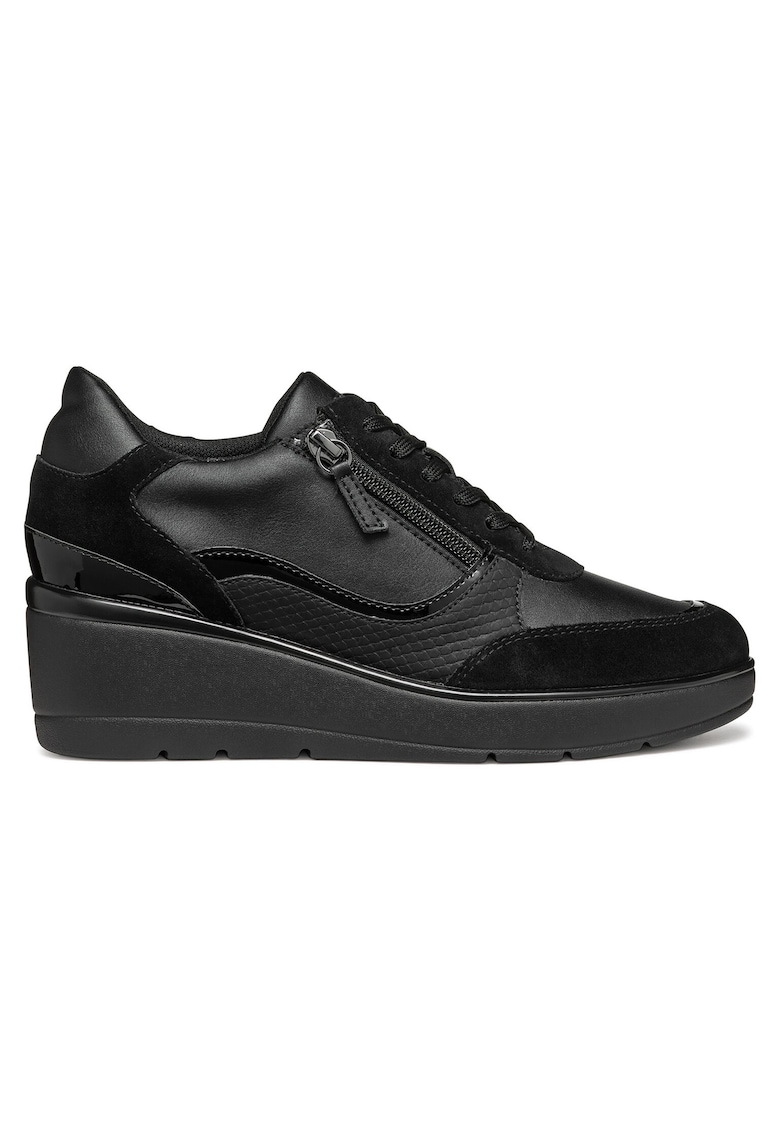 Pantofi sport dama - D46RAA-05422 - Piele ecologica - Negru