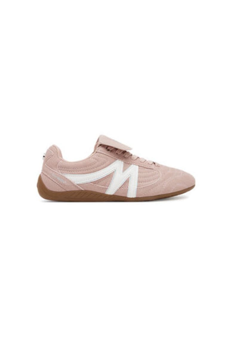 Pantofi sport din piele cu logo - Roz