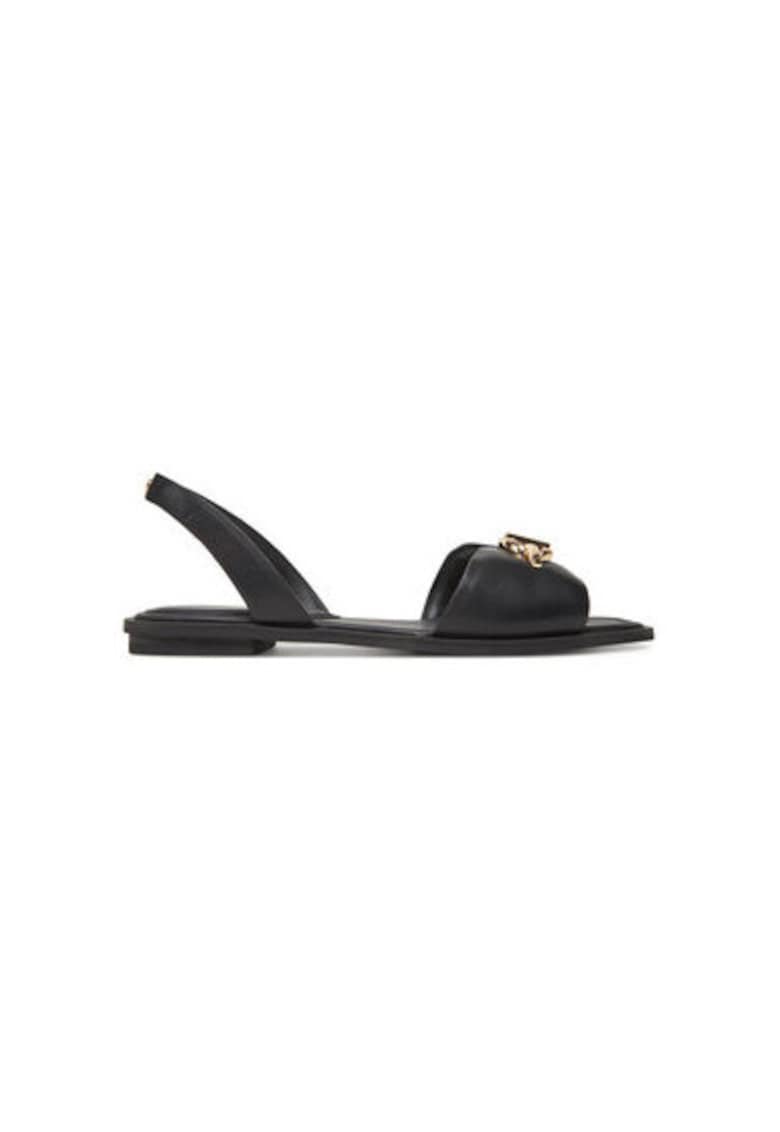 Sandale dama - 13966654 - Piele ecologica - Negru