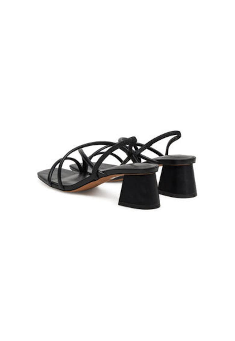 Sandale dama - 13943783 - Piele ecologica - Negru