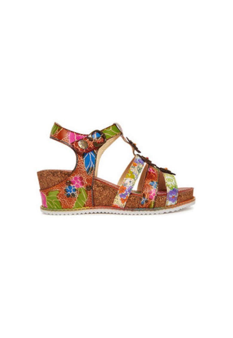 Sandale dama - BONITO 30 - Piele naturala - Multicolor - Multicolor