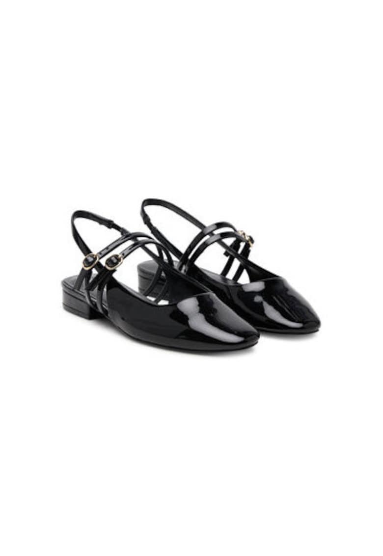 Sandale dama - 13948307 - Piele ecologica - Negru