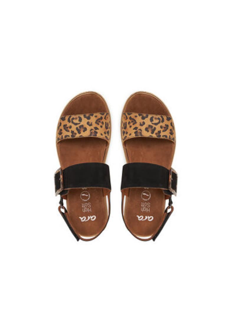 Sandale dama - 12-21003-17 -  Piele naturala - 36 EU - Maro/Negru