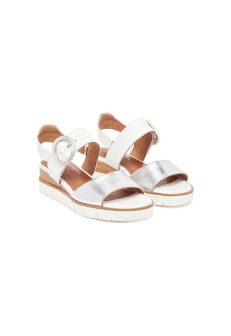 Sandale dama - 1-28206-42 - Piele naturala - Alb - Alb