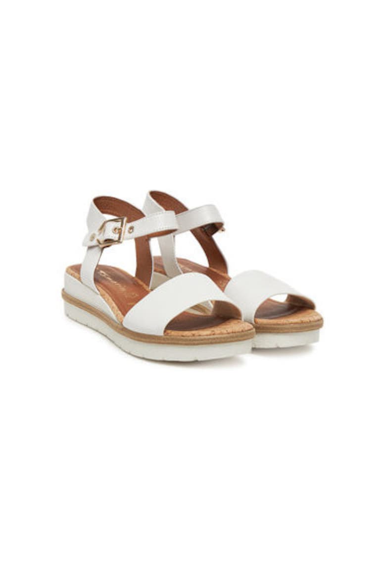 Sandale dama - 1-28222-42 - Piele naturala - Alb