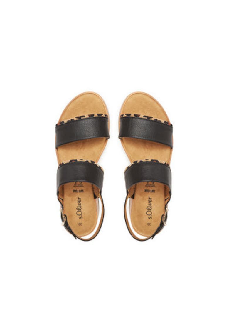 Sandale dama - 5-28760-44 090 - S Oliver - Piele naturala - Negru
