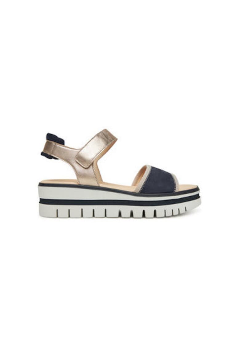 Sandale dama - 64.629.16 - Piele naturala - 39 EU - Bleumarin/Auriu - Auriu/Bleumarin
