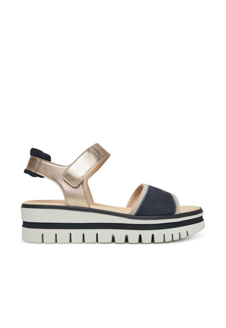 Sandale dama - 64.629.16 - Piele naturala - 39 EU - Bleumarin/Auriu - Auriu/Bleumarin