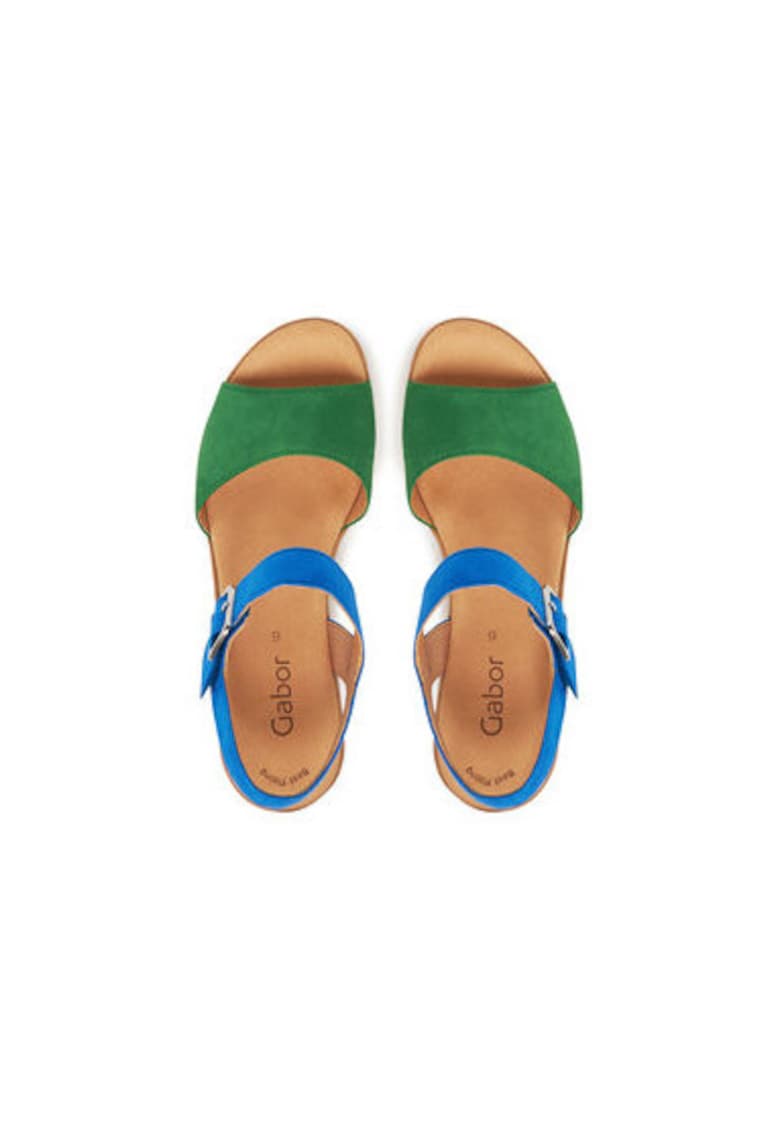 Sandale dama - 64.651.19 - Piele naturala - 39 EU - Albastru/Verde - Verde/Albastru