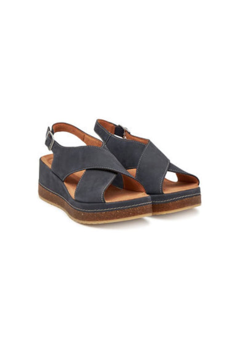 Sandale dama - 26181440 - Piele naturala - Bleumarin